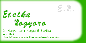 etelka mogyoro business card